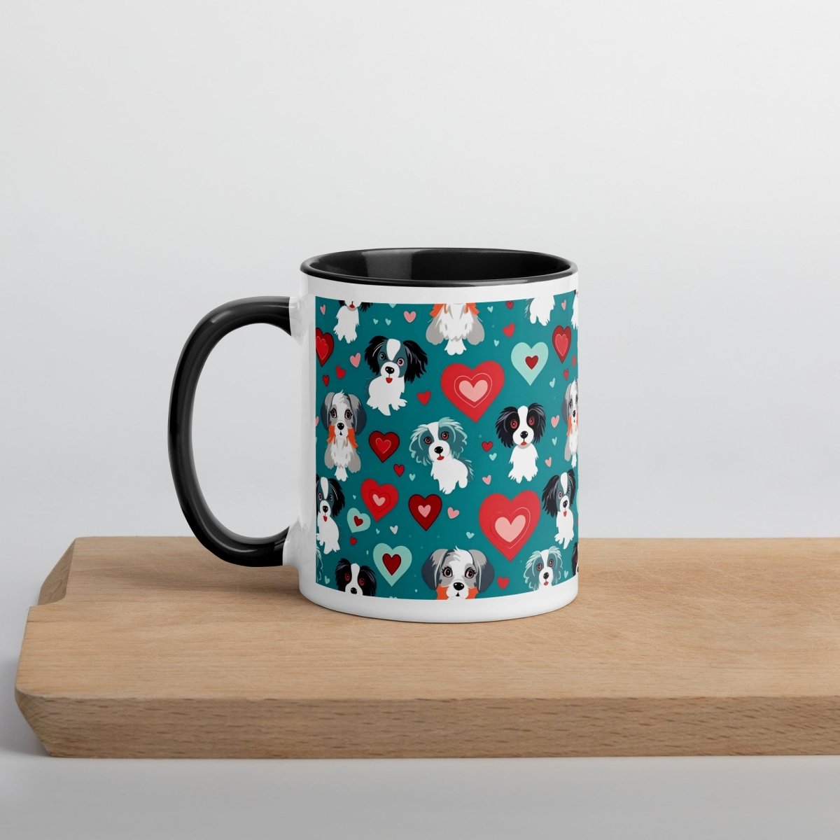 Blue Dogs and Hearts Mug - DoggyLoveandMore