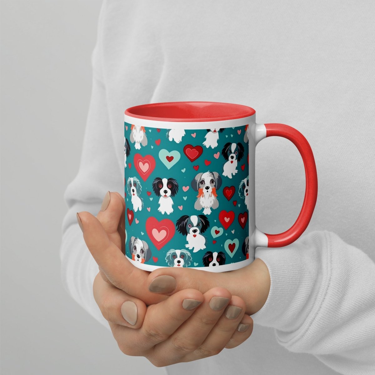 Blue Dogs and Hearts Mug - DoggyLoveandMore