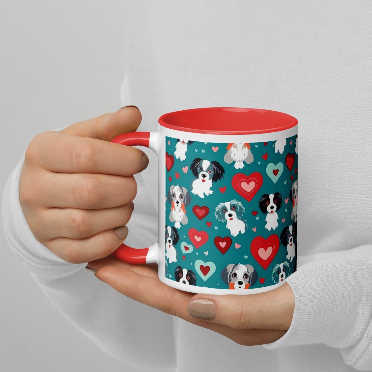 Blue Dogs and Hearts Mug - DoggyLoveandMore