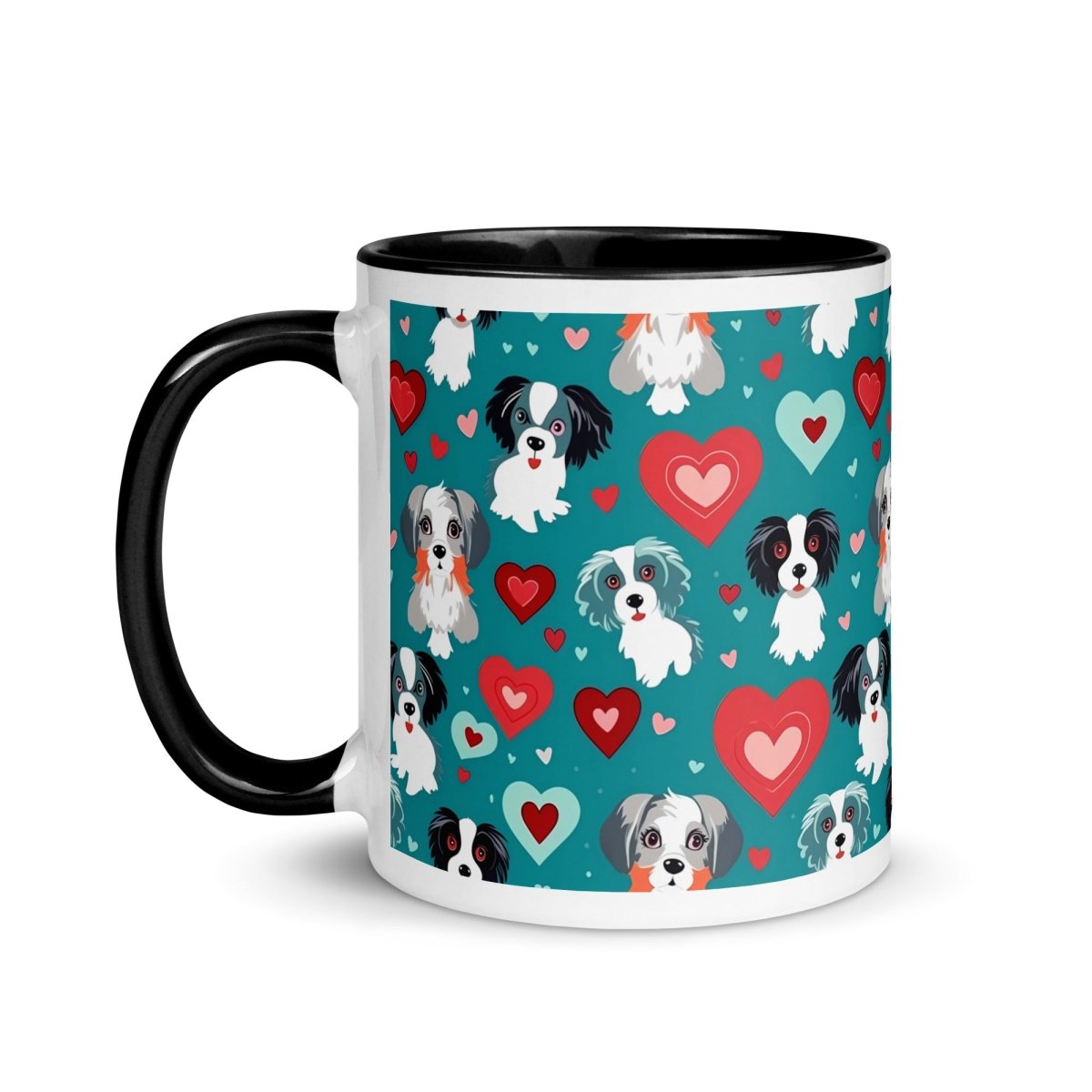 Blue Dogs and Hearts Mug - DoggyLoveandMore