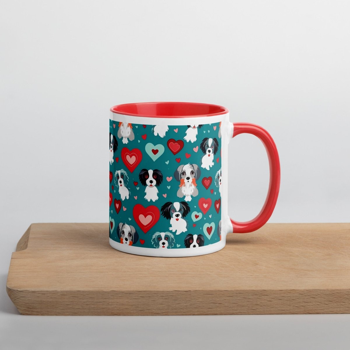 Blue Dogs and Hearts Mug - DoggyLoveandMore