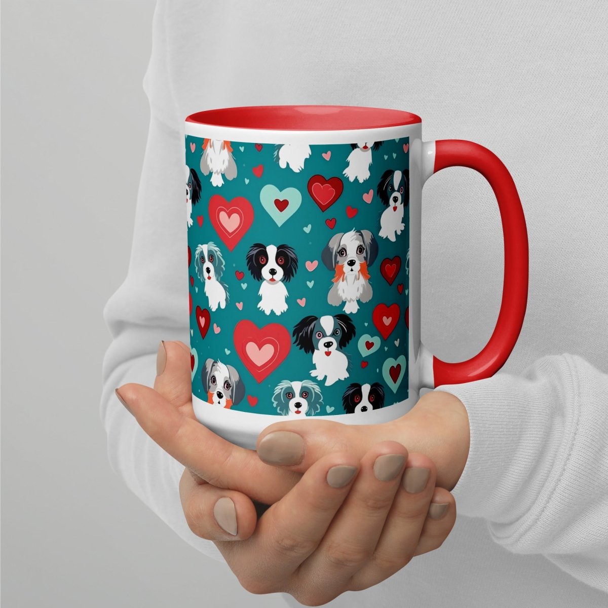 Blue Dogs and Hearts Mug - DoggyLoveandMore