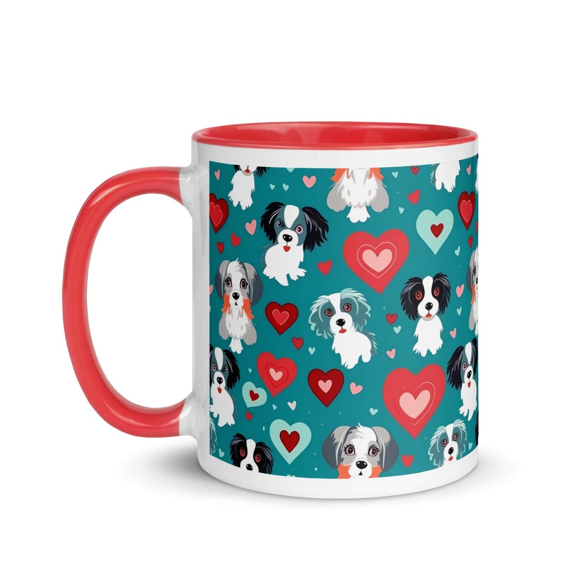 Blue Dogs and Hearts Mug - DoggyLoveandMore