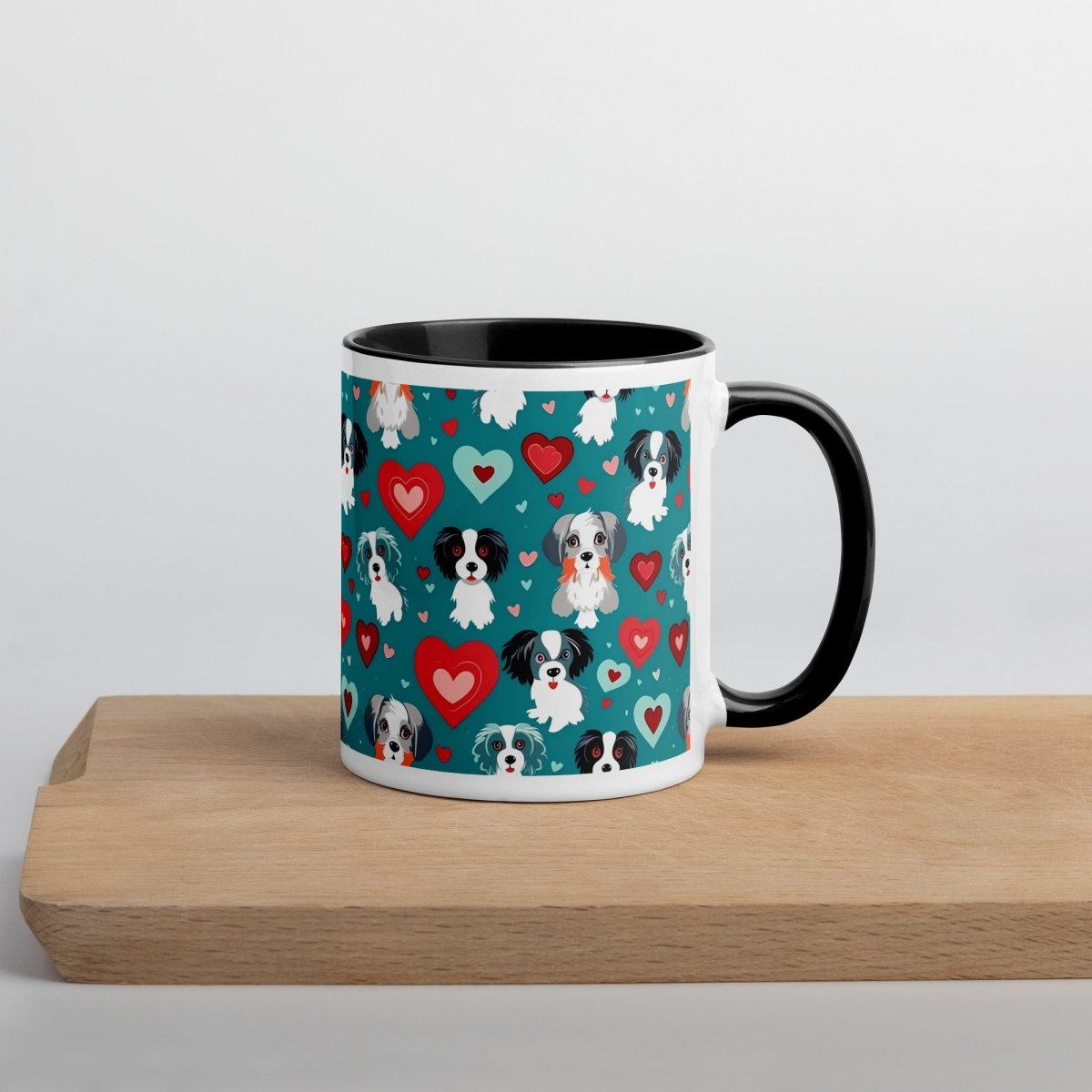 Blue Dogs and Hearts Mug - DoggyLoveandMore