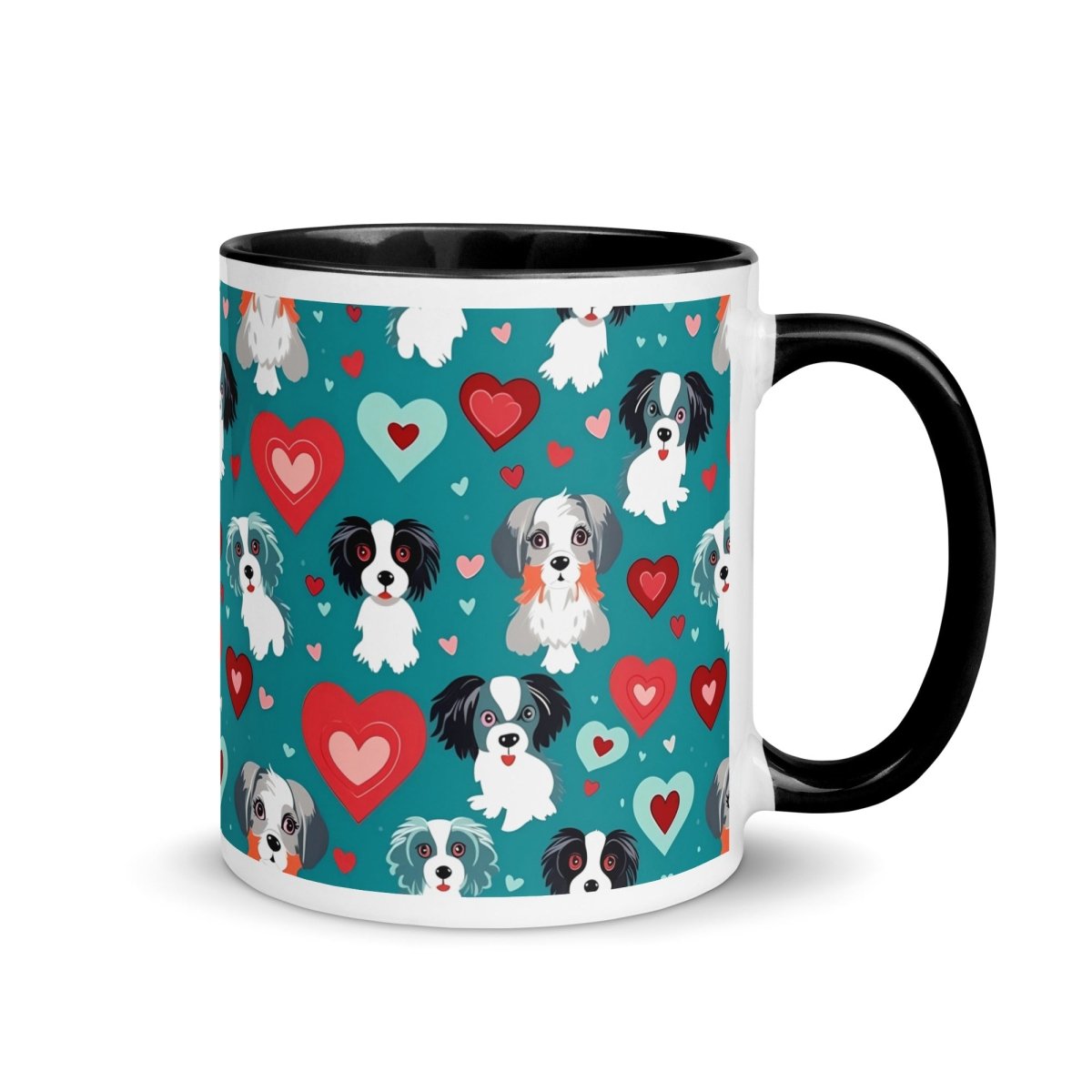 Blue Dogs and Hearts Mug - DoggyLoveandMore