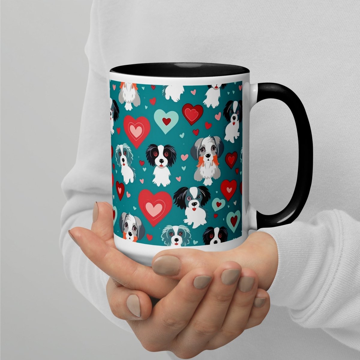 Blue Dogs and Hearts Mug - DoggyLoveandMore