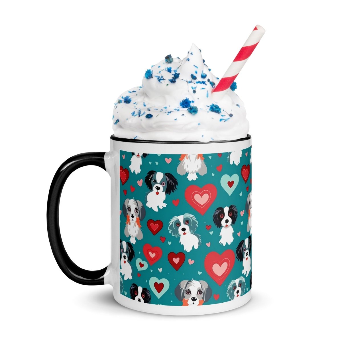 Blue Dogs and Hearts Mug - DoggyLoveandMore