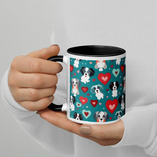 Blue Dogs and Hearts Mug - DoggyLoveandMore