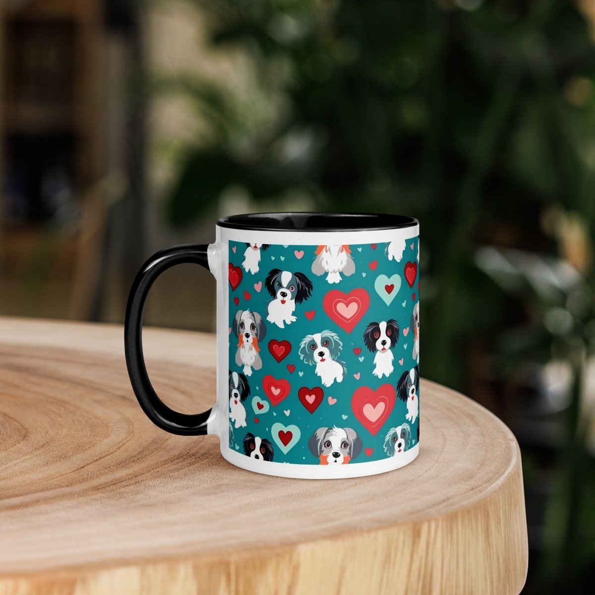 Blue Dogs and Hearts Mug - DoggyLoveandMore