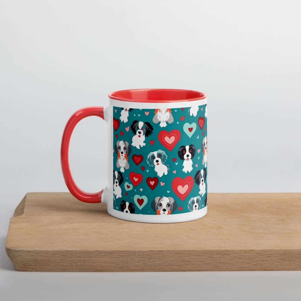 Blue Dogs and Hearts Mug - DoggyLoveandMore