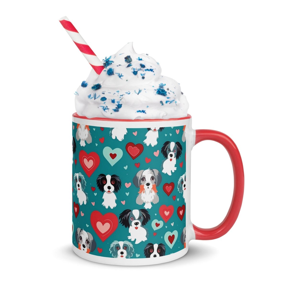 Blue Dogs and Hearts Mug - DoggyLoveandMore