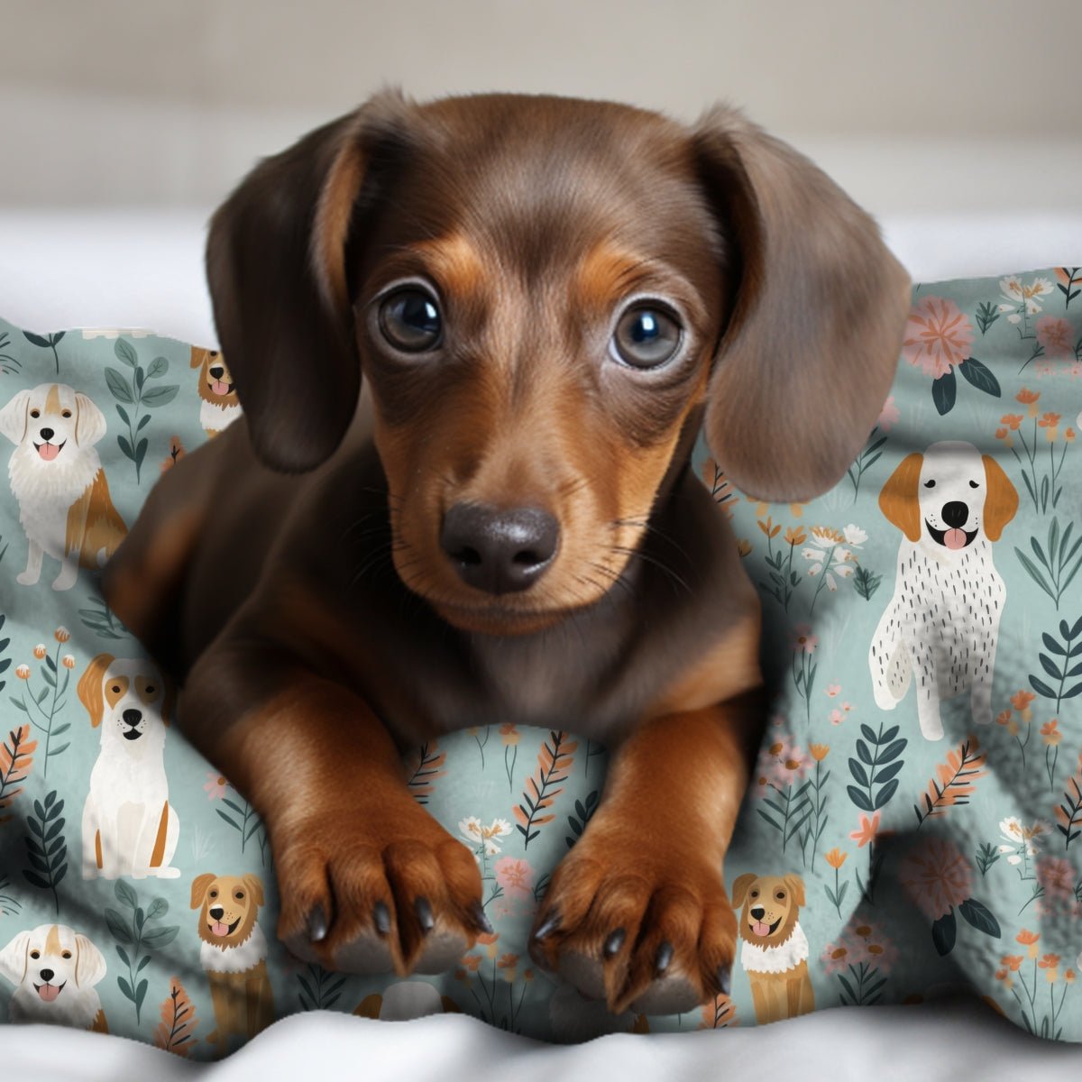 Blue Dogs Throw Blanket - DoggyLoveandMore