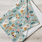 Blue Dogs Throw Blanket - DoggyLoveandMore