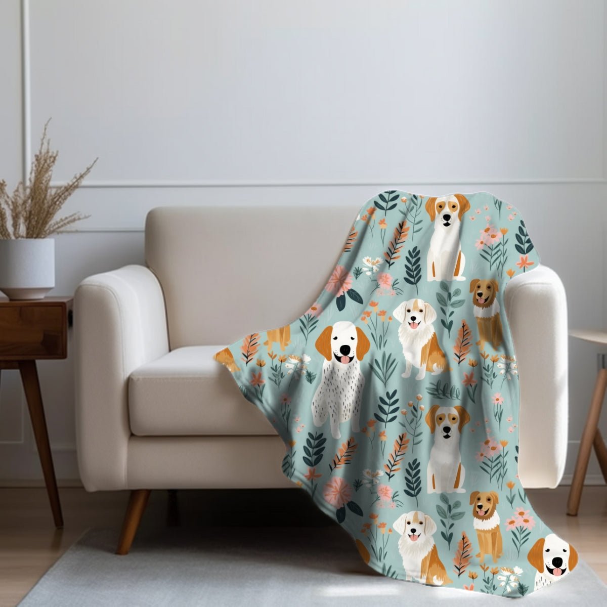 Blue Dogs Throw Blanket - DoggyLoveandMore