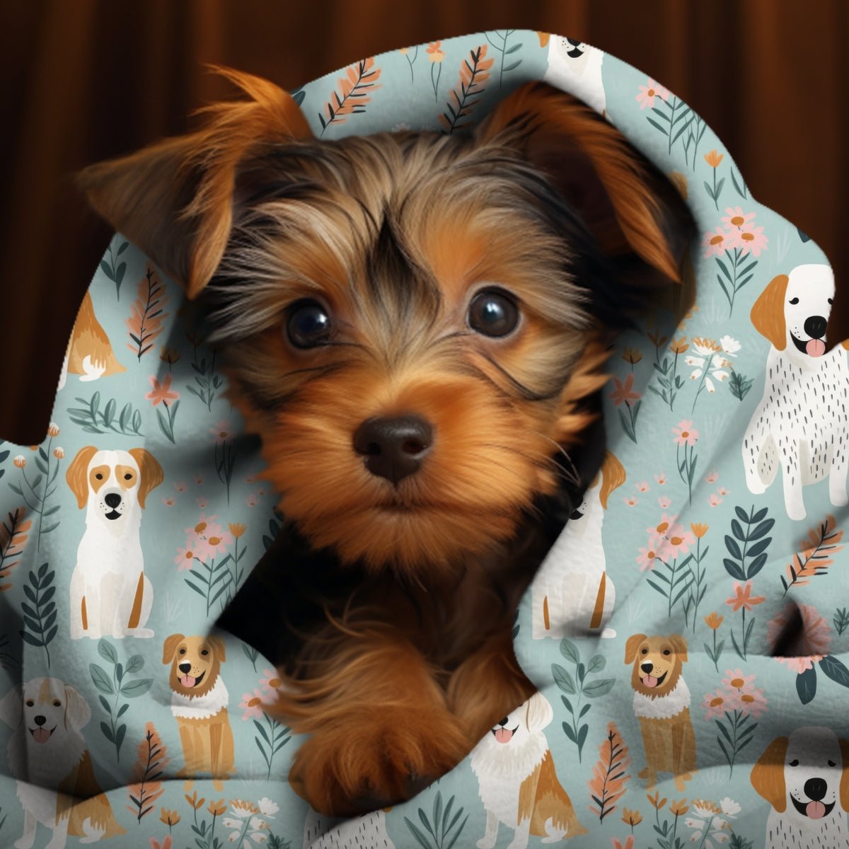 Blue Dogs Throw Blanket - DoggyLoveandMore