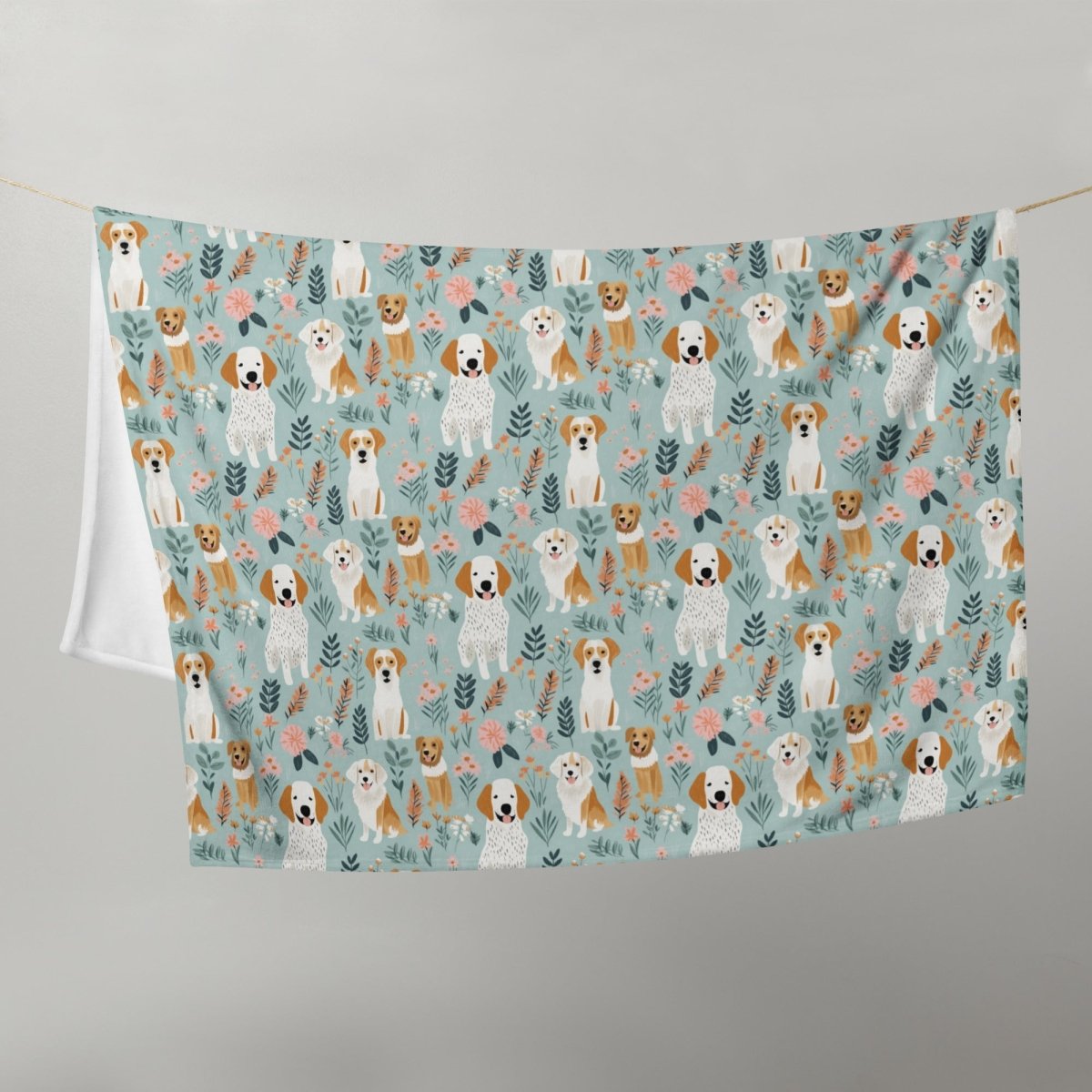 Blue Dogs Throw Blanket - DoggyLoveandMore