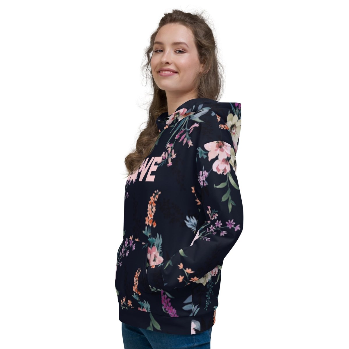 Blue Floral Dog Mom Hoodie - DoggyLoveandMore