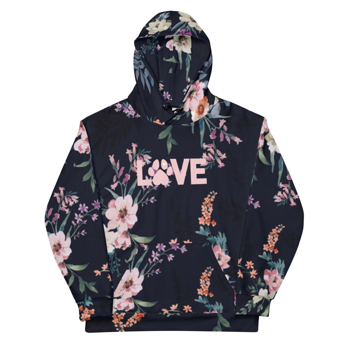 Blue Floral Dog Mom Hoodie - DoggyLoveandMore