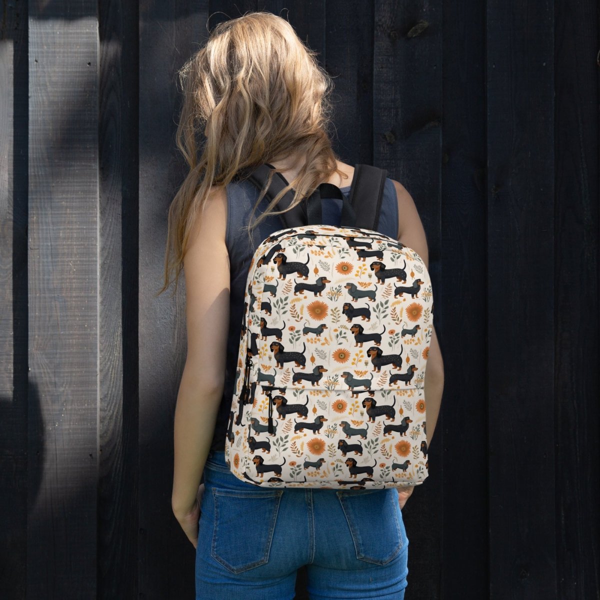 Cream Dachshund Backpack - DoggyLoveandMore