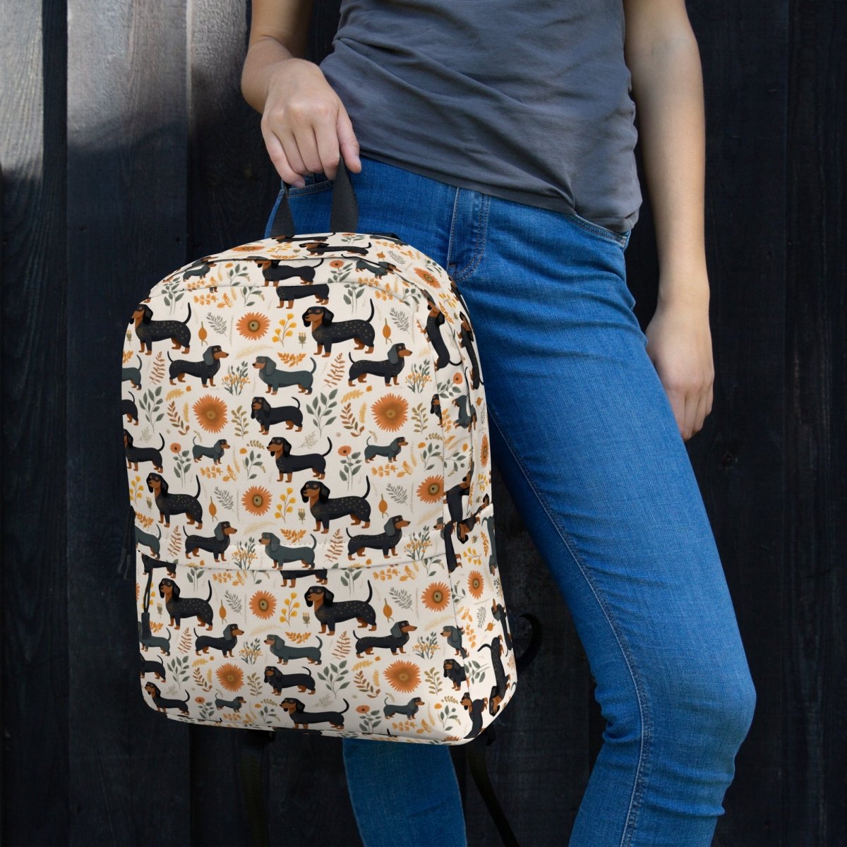 Cream Dachshund Backpack - DoggyLoveandMore