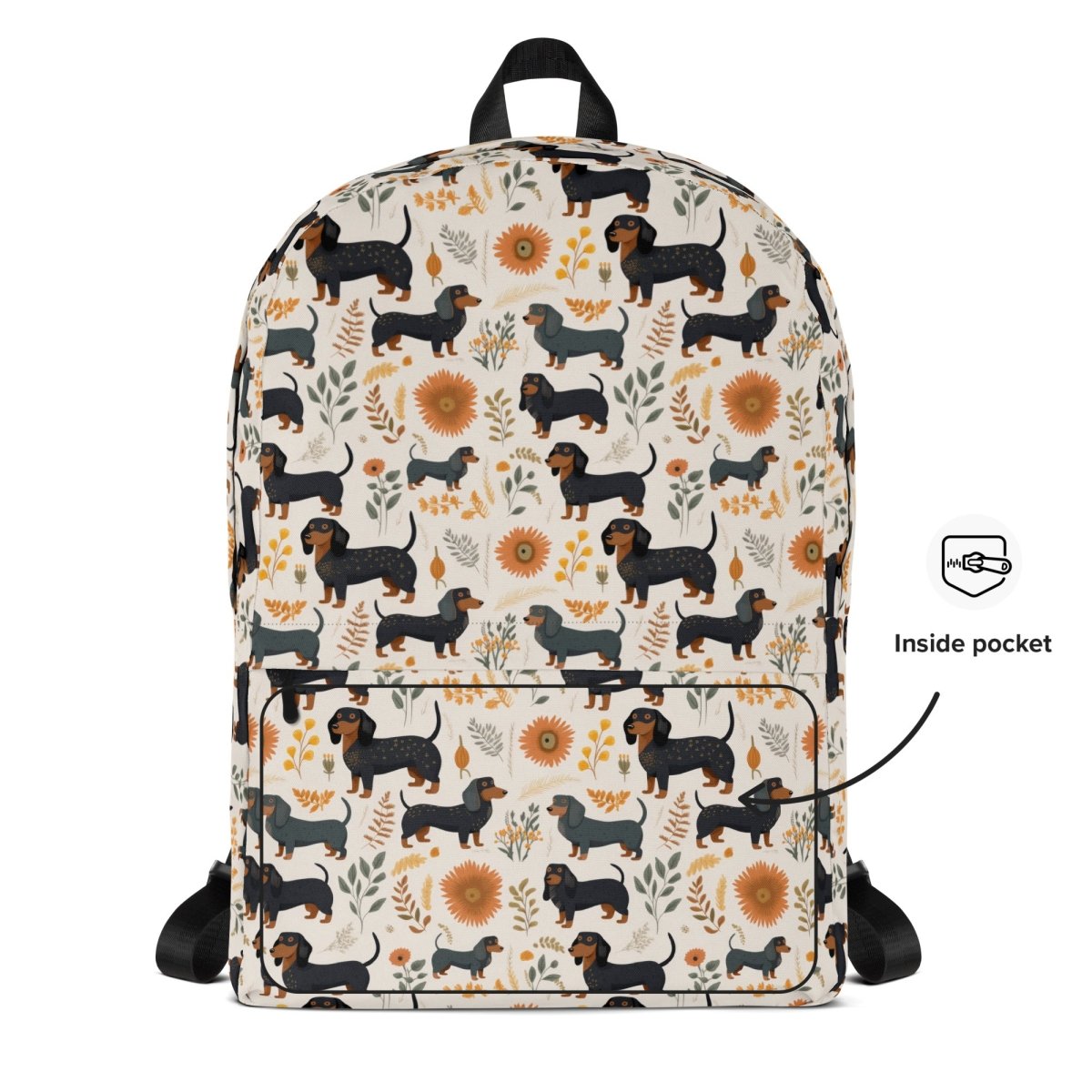 Cream Dachshund Backpack - DoggyLoveandMore