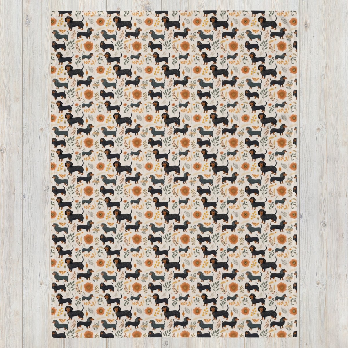 Cream Dachshund Throw Blanket - DoggyLoveandMore