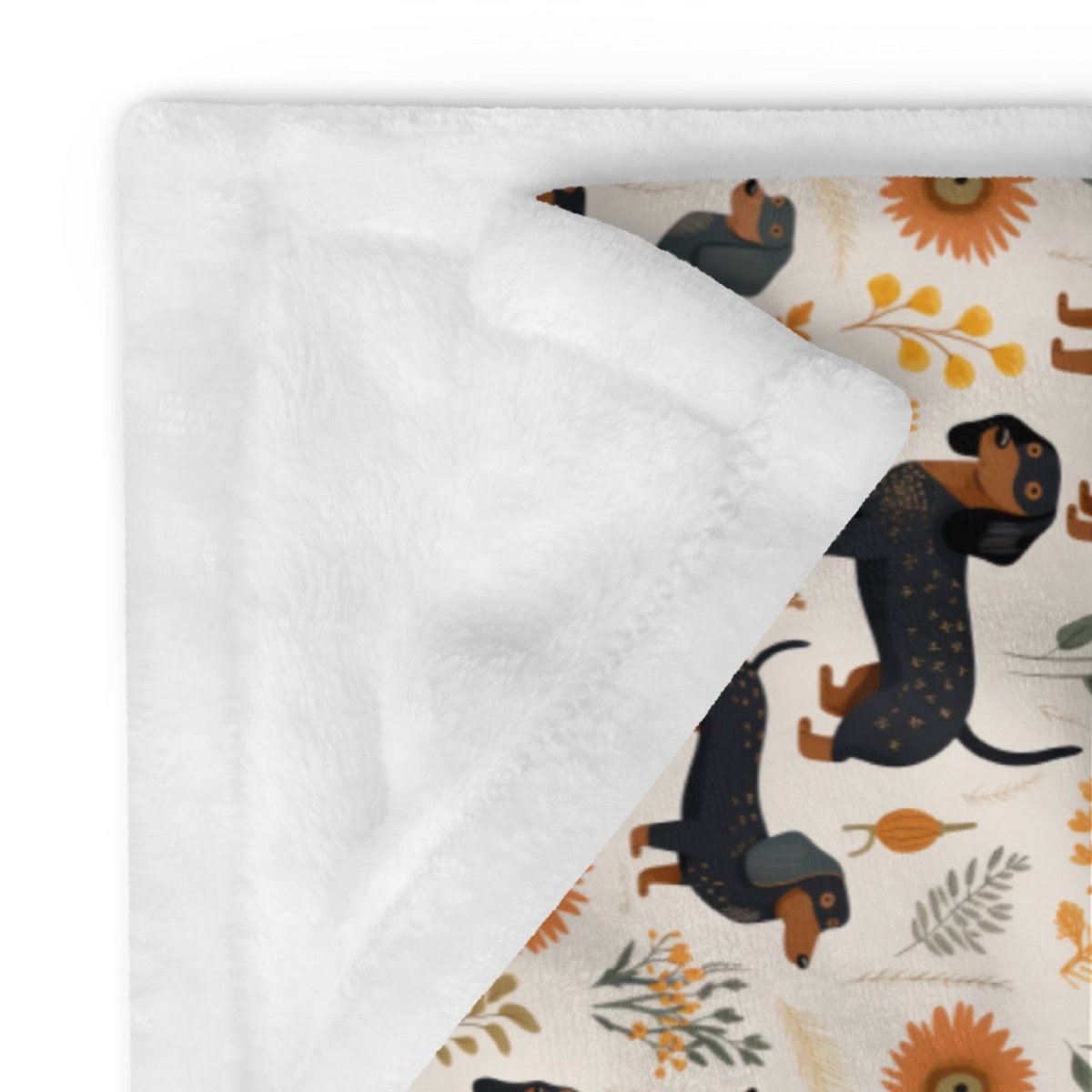 Cream Dachshund Throw Blanket - DoggyLoveandMore