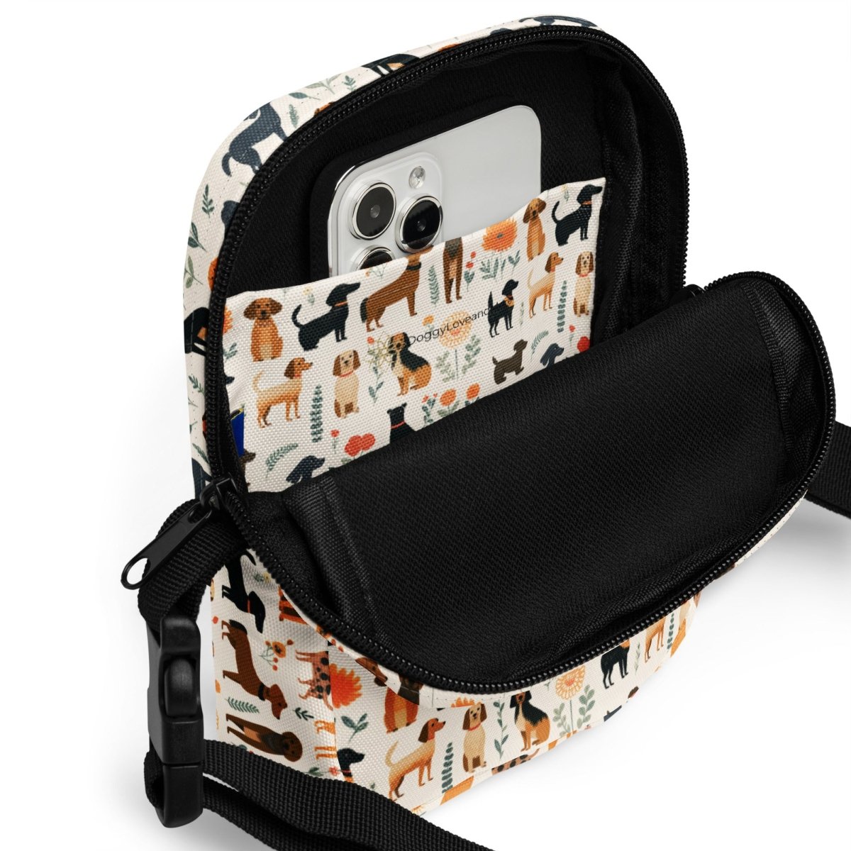 Cream Dogs Crossbody Bag - DoggyLoveandMore