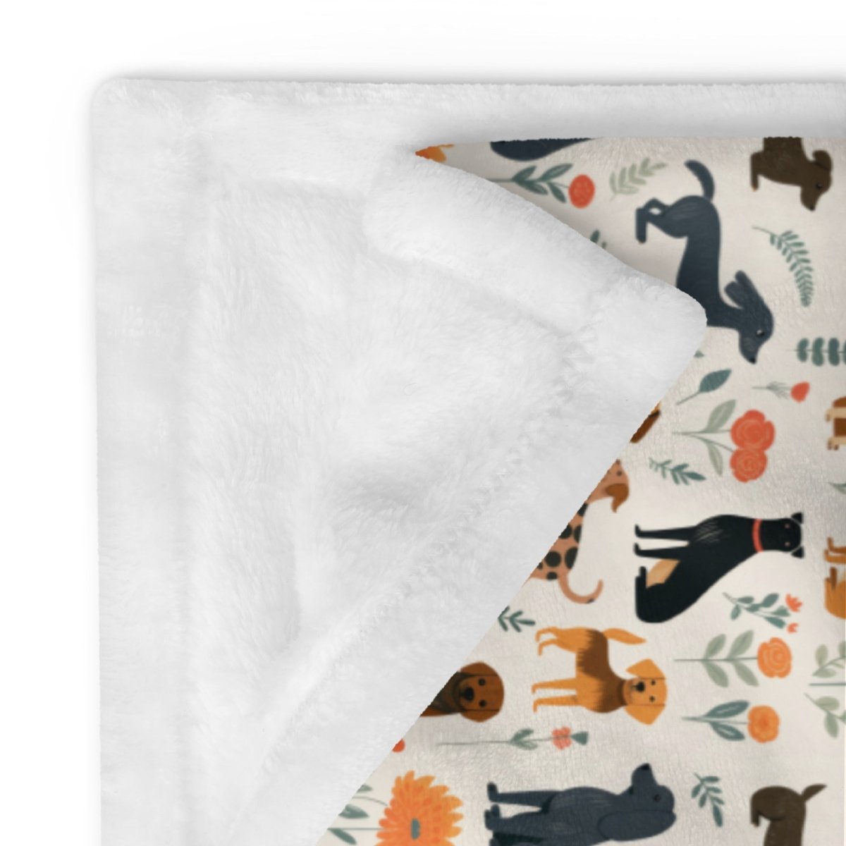 Cream Dogs Throw Blanket - DoggyLoveandMore