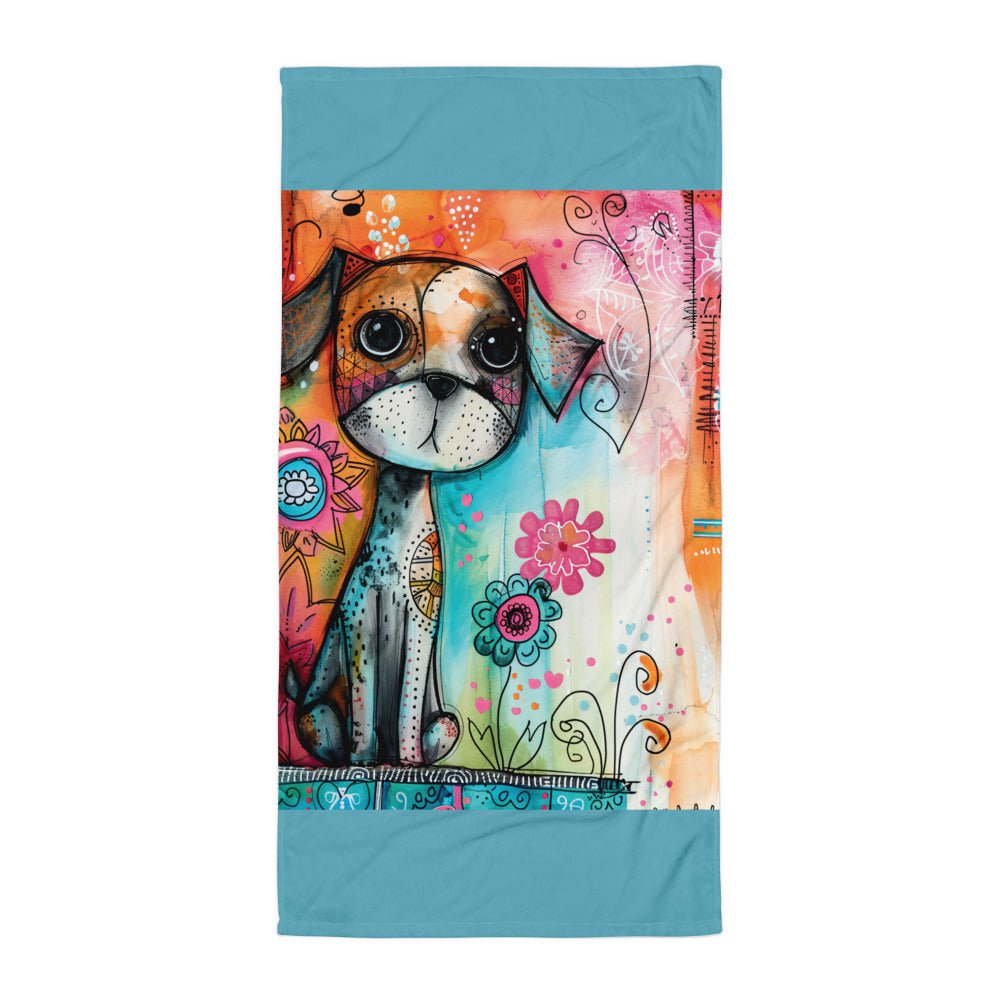 Cute Dog Beach Towel - DoggyLoveandMore