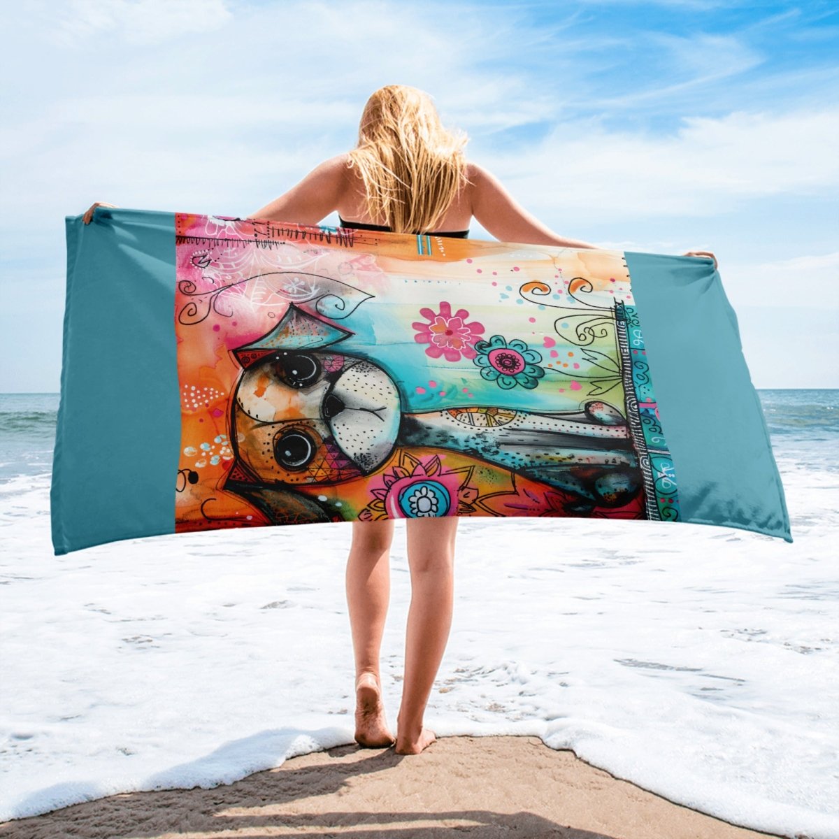 Cute Dog Beach Towel - DoggyLoveandMore