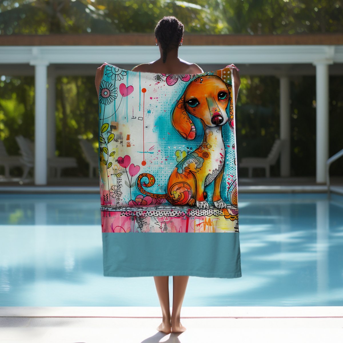 Dachshund Dog Beach Towel - DoggyLoveandMore