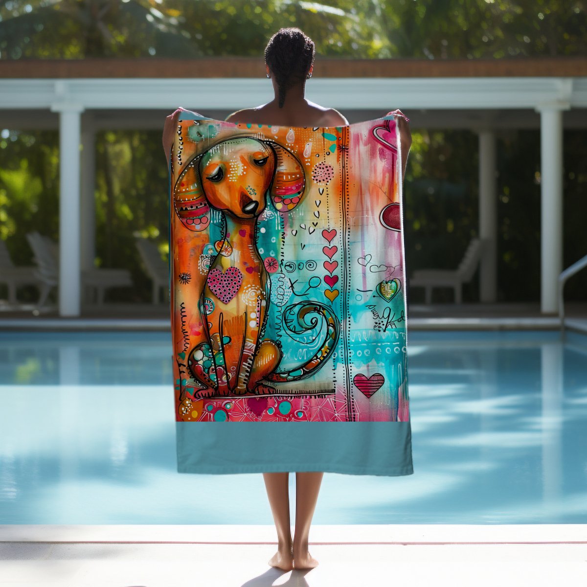 Dachshund Puppy Beach Towel - DoggyLoveandMore