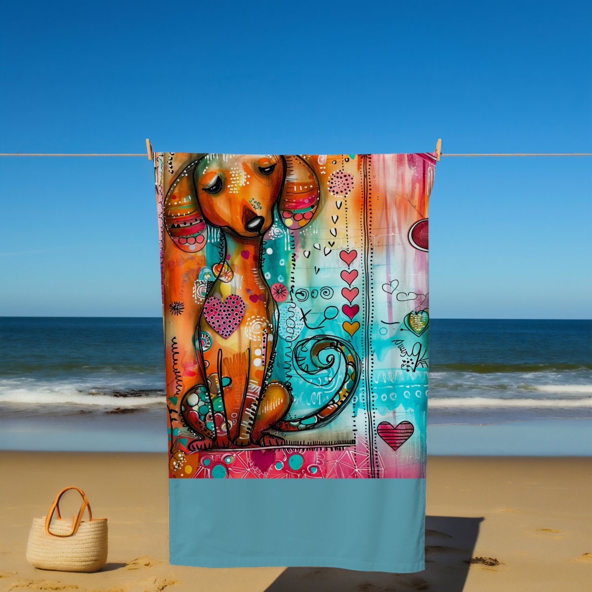 Dachshund Puppy Beach Towel - DoggyLoveandMore