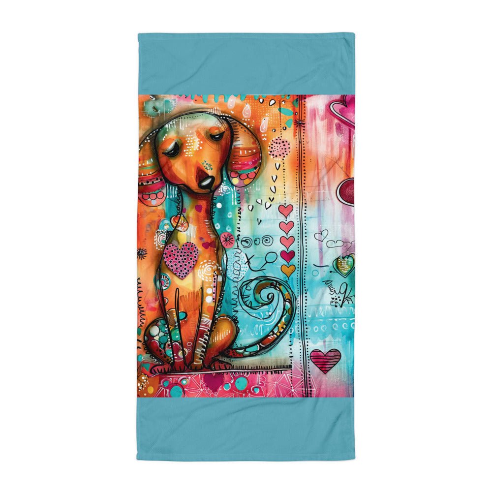 Dachshund Puppy Beach Towel - DoggyLoveandMore