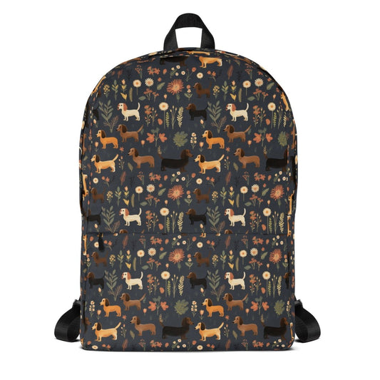 Dark Grey Dachshund Backpack - DoggyLoveandMore