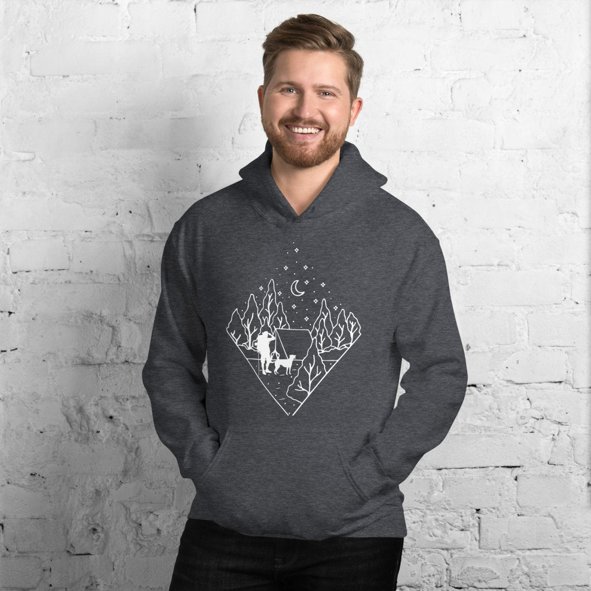 Dog Dad Camping Hoodie - DoggyLoveandMore