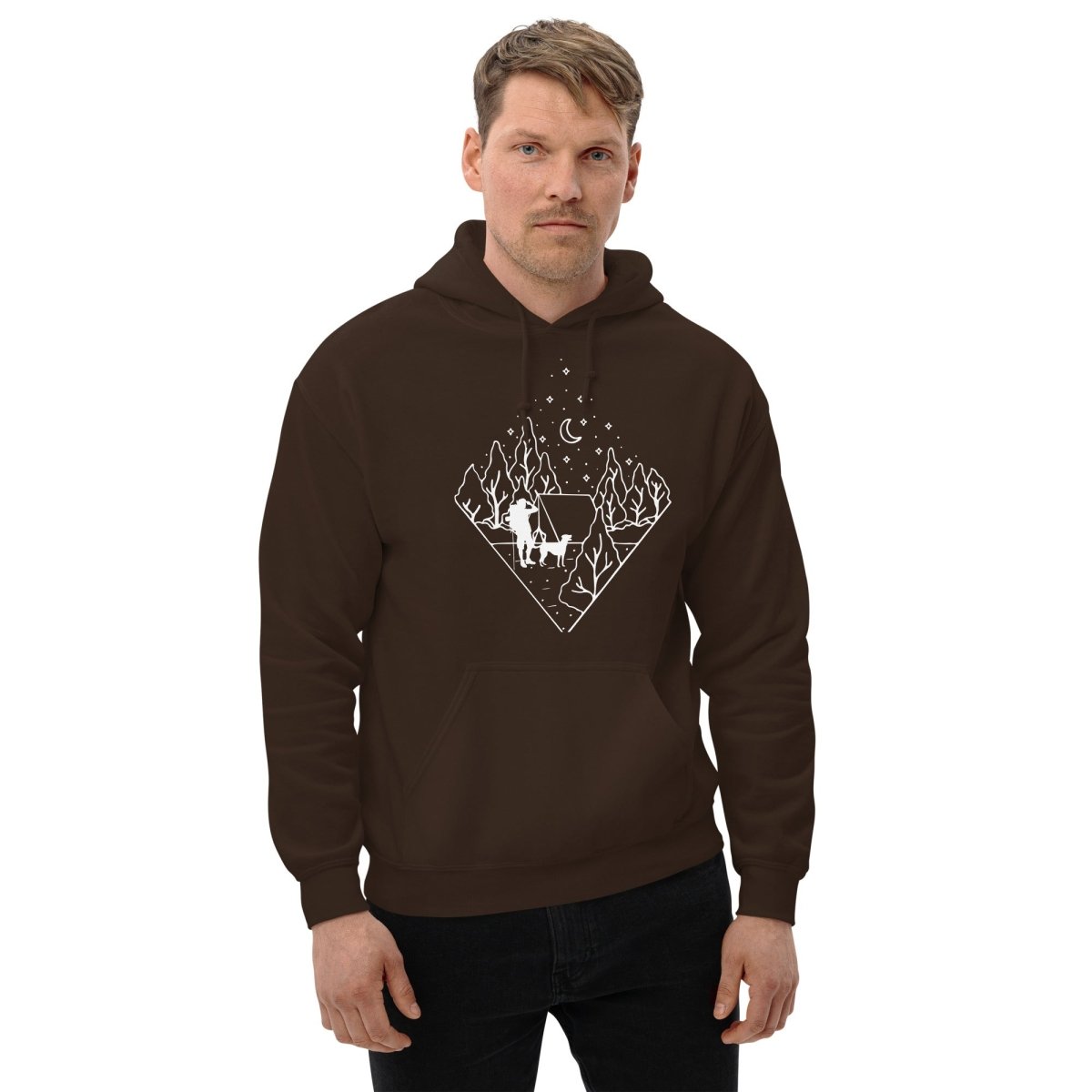 Dog Dad Camping Hoodie - DoggyLoveandMore