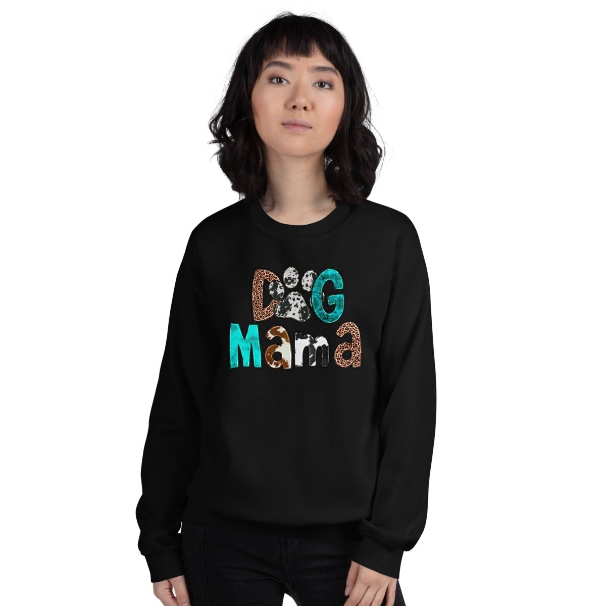 Dog Mama Cowhide Sweatshirt - DoggyLoveandMore