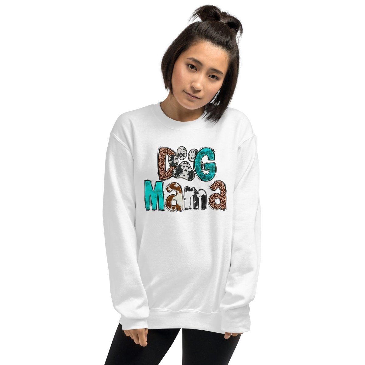 Dog Mama Cowhide Sweatshirt - DoggyLoveandMore