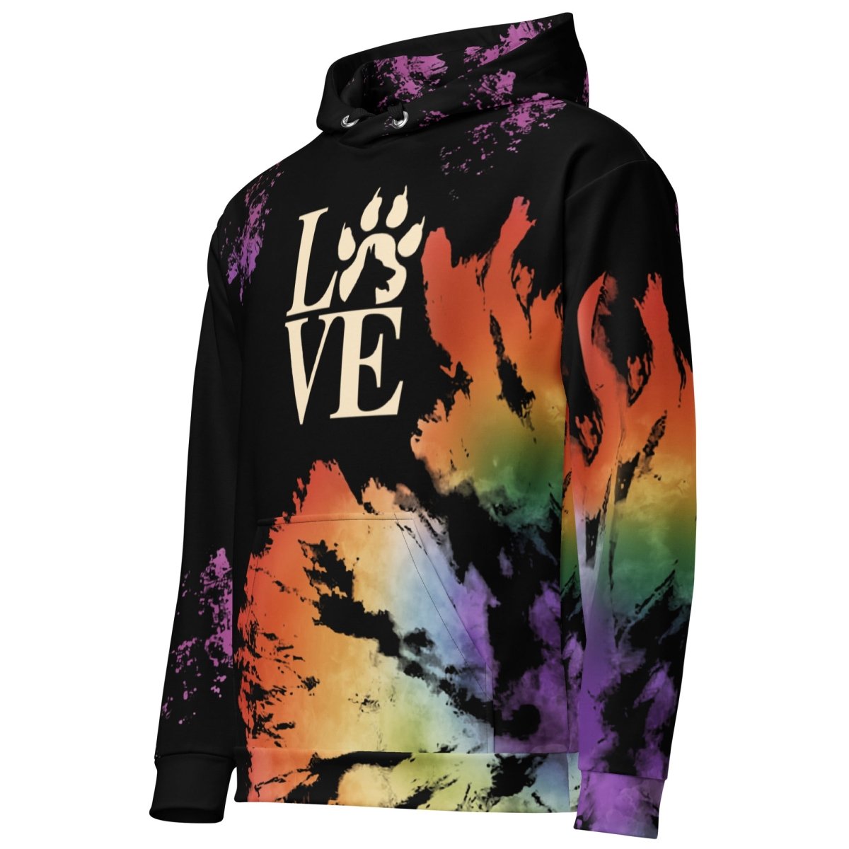 Dog Mom Black Tie Dye Hoodie - DoggyLoveandMore