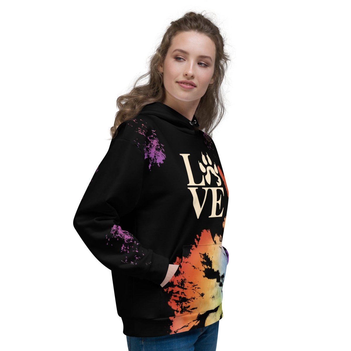 Dog Mom Black Tie Dye Hoodie - DoggyLoveandMore