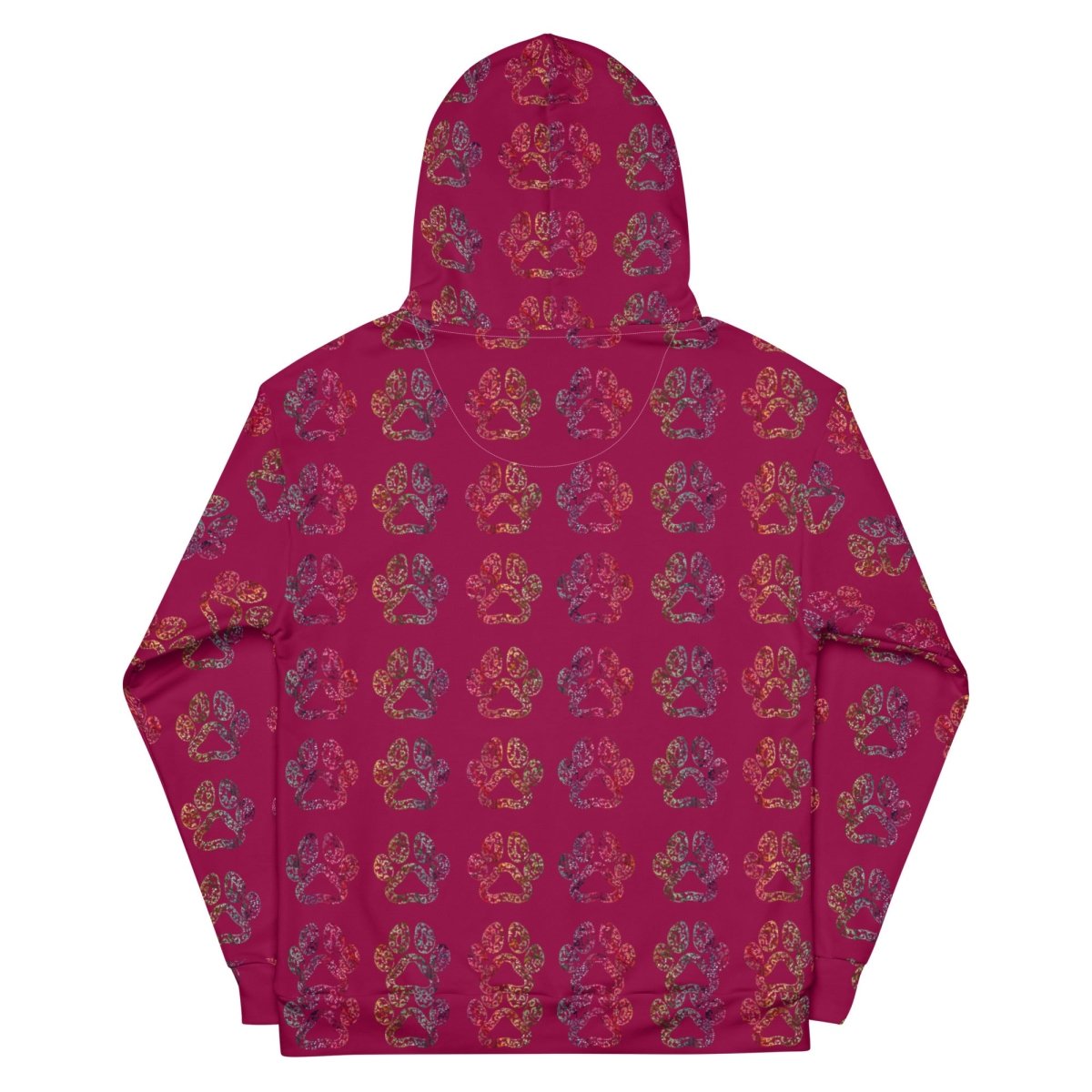 Dog Mom Burgundy Paw Prints Hoodie - DoggyLoveandMore