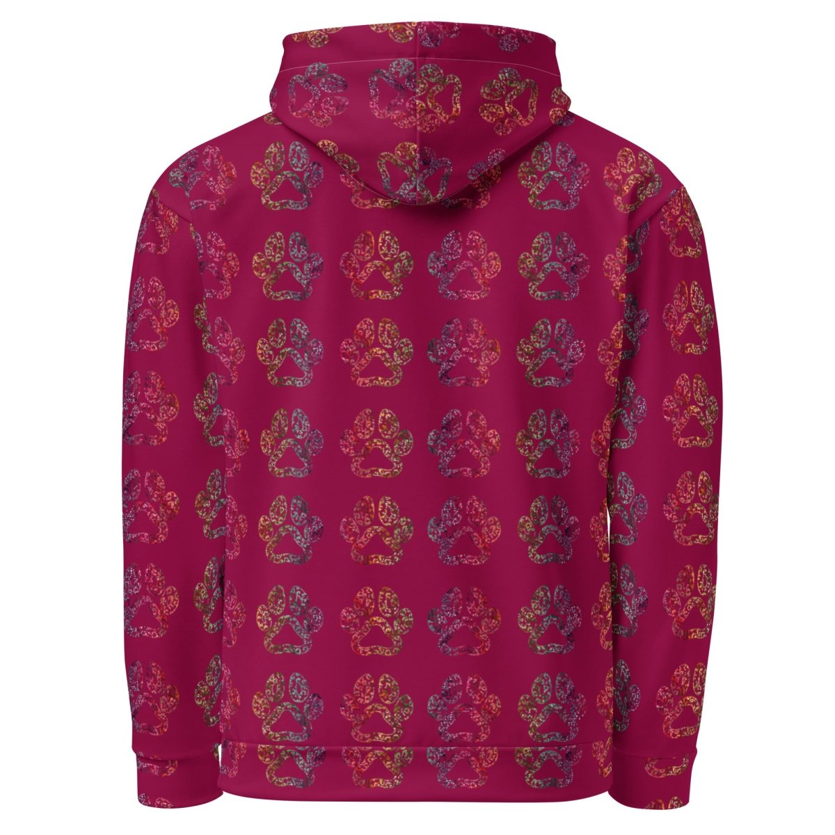 Dog Mom Burgundy Paw Prints Hoodie - DoggyLoveandMore