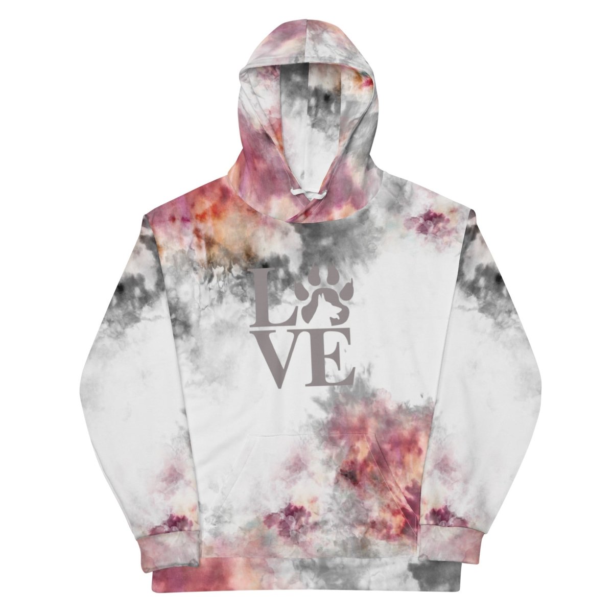 Dog Mom Grey Tie Dye Hoodie - DoggyLoveandMore