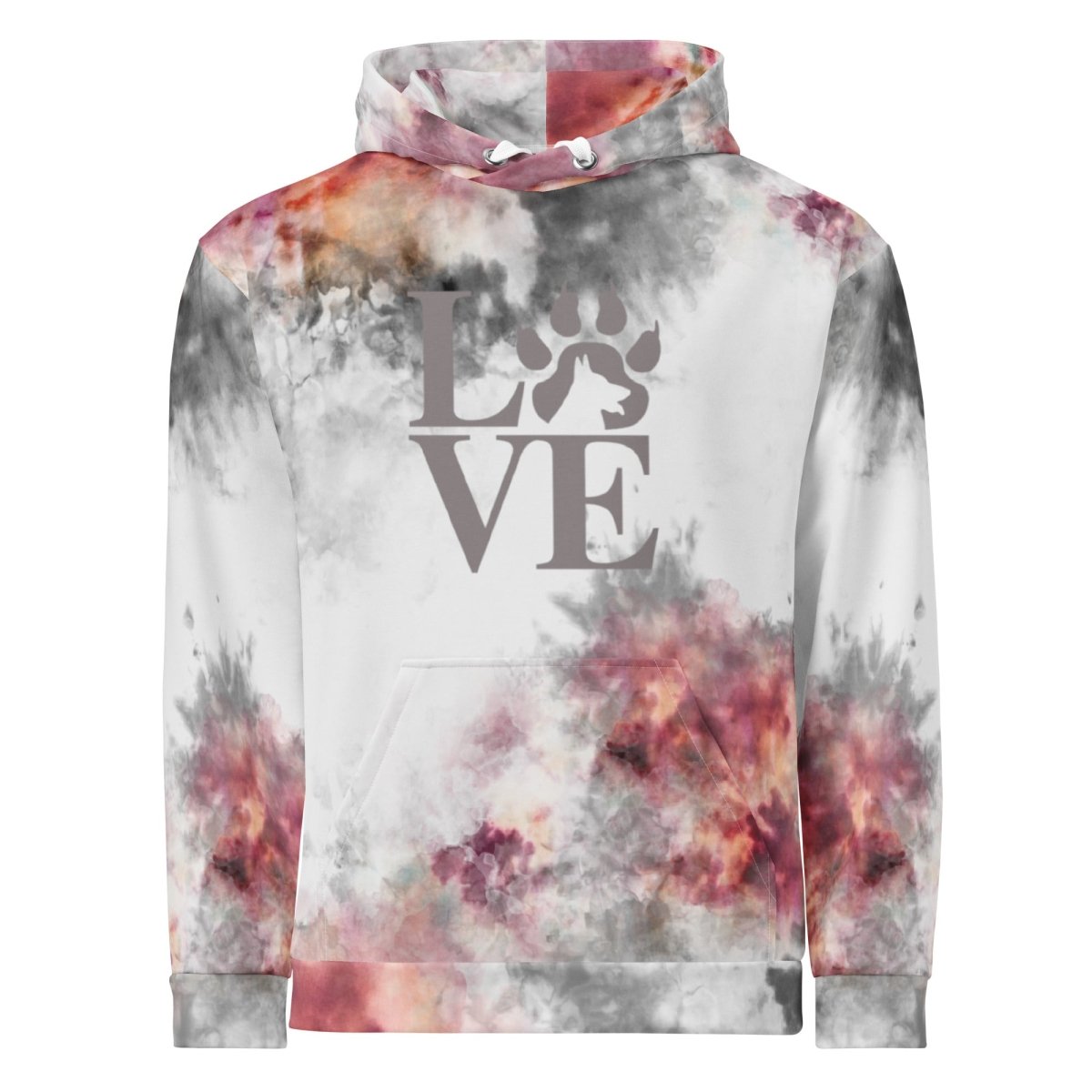 Dog Mom Grey Tie Dye Hoodie - DoggyLoveandMore