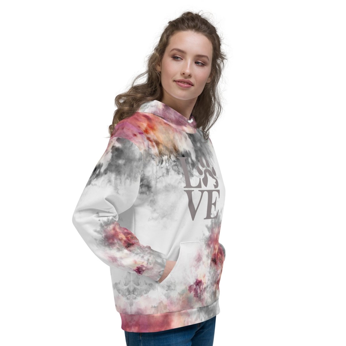 Dog Mom Grey Tie Dye Hoodie - DoggyLoveandMore