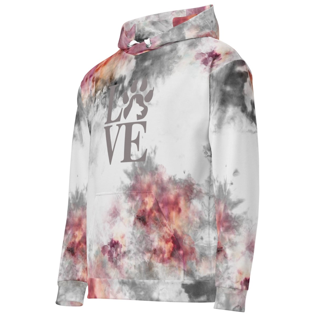 Dog Mom Grey Tie Dye Hoodie - DoggyLoveandMore