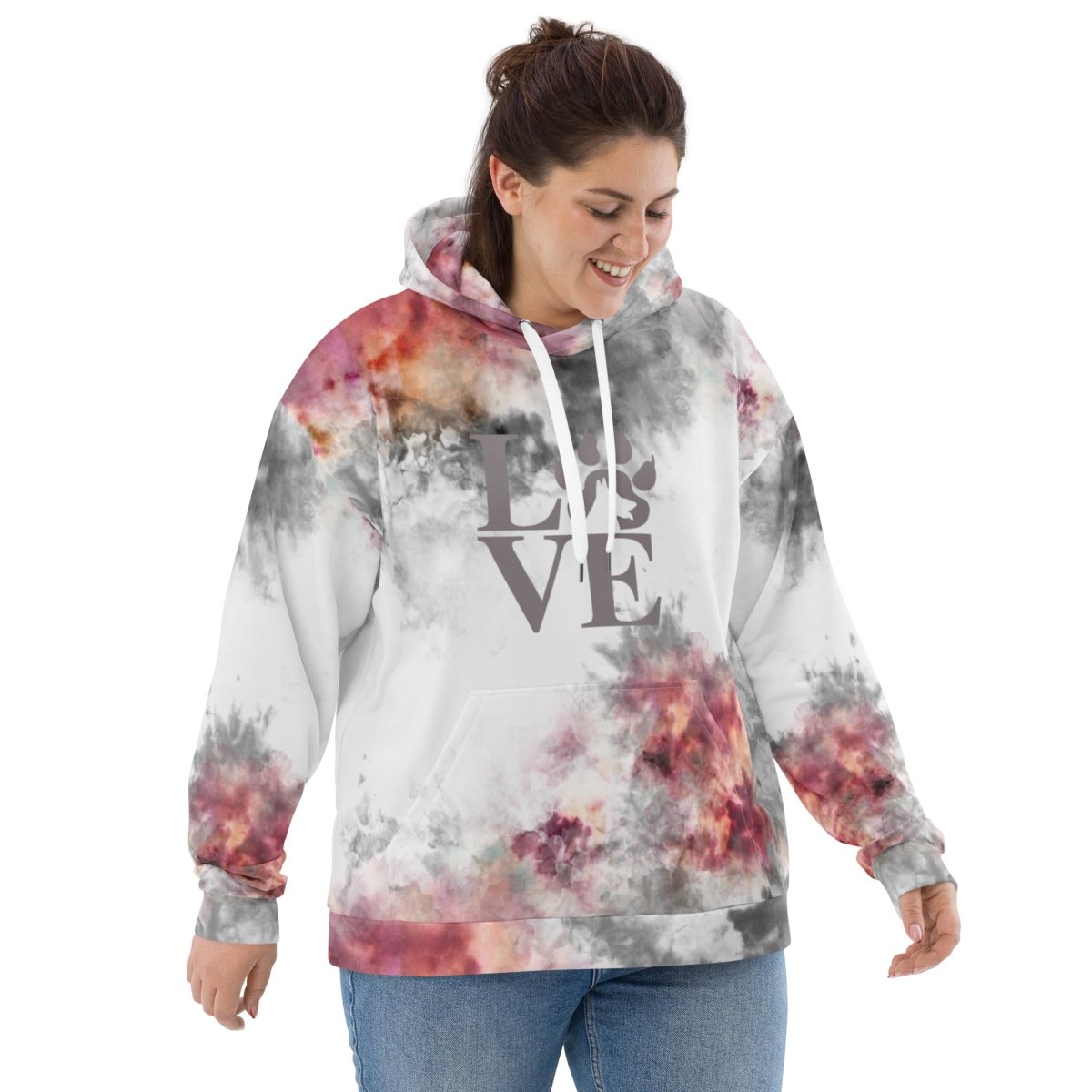 Dog Mom Grey Tie Dye Hoodie - DoggyLoveandMore