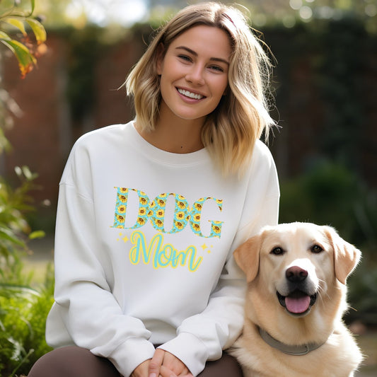 Dog Mom Sunflowers Sweatshirt - DoggyLoveandMore